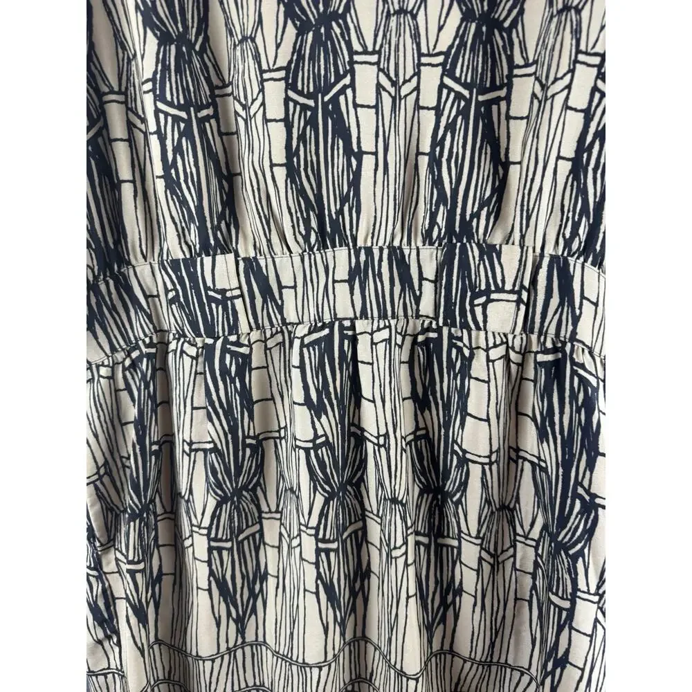 Coldwater Creek roll sleeve midi dress Size 16 NWT Southwestern Aztec